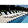 Compamia Aqua Modern Resin Pool Chaise Lounge in White Finish
