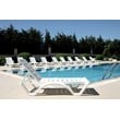 Compamia Aqua Modern Resin Pool Chaise Lounge in White Finish