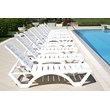 Compamia Aqua Modern Resin Pool Chaise Lounge in White Finish