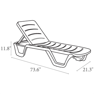 Compamia Sunlight Pool Chaise Lounge in White