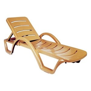 Compamia Sunrise Pool Chaise Lounge in Teak Brown
