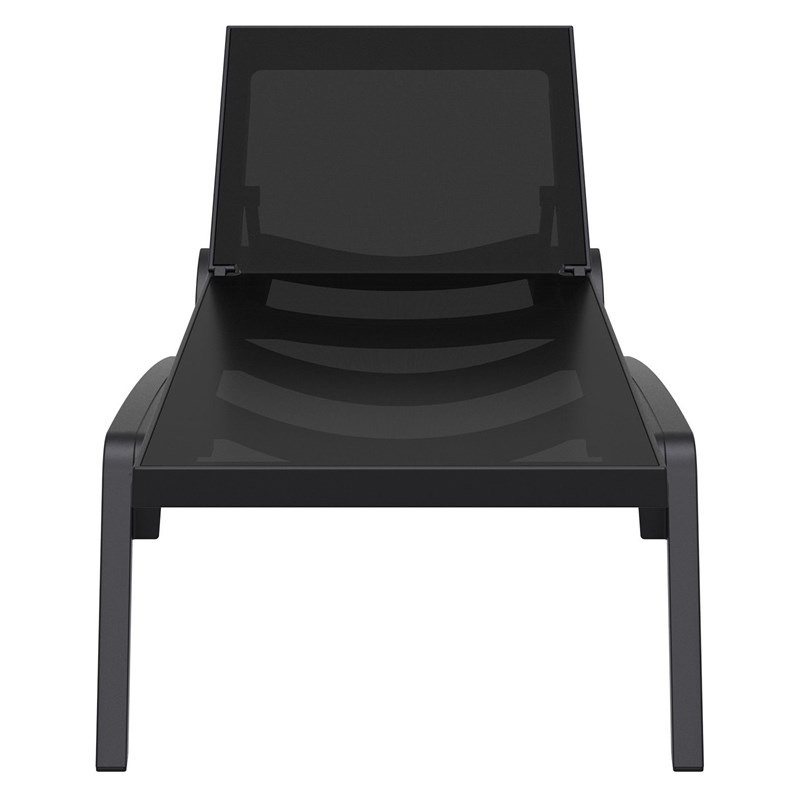 Compamia Pacific Chaise Lounge with Black Sling in Black Set of 2