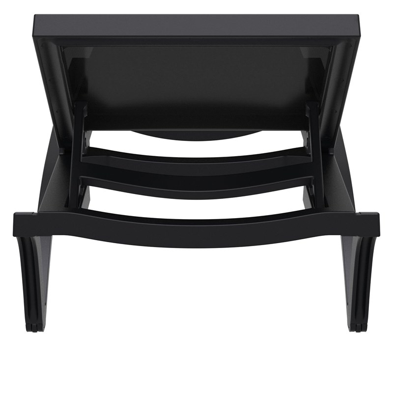 Compamia Pacific Chaise Lounge with Black Sling in Black Set of 2