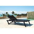 Compamia Pacific Chaise Lounge with Black Sling in Black Set of 2