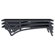 Compamia Pacific Chaise Lounge with Black Sling in Dark Gray Set of 2