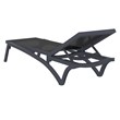 Compamia Pacific Chaise Lounge with Black Sling in Dark Gray Set of 2