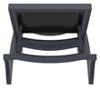 Compamia Pacific Chaise Lounge with Black Sling in Dark Gray Set of 2