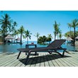 Compamia Pacific Chaise Lounge with Black Sling in Dark Gray Set of 2