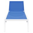 Compamia Pacific Chaise Lounge with Blue Sling in White Set of 2