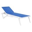 Compamia Pacific Chaise Lounge with Blue Sling in White Set of 2