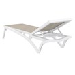 Compamia Pacific Chaise Lounge with Taupe Sling in White Set of 2