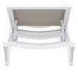 Compamia Pacific Chaise Lounge with Taupe Sling in White Set of 2