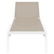Compamia Pacific Chaise Lounge with Taupe Sling in White Set of 2