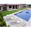 Compamia Pacific Chaise Lounge with Taupe Sling in White Set of 2