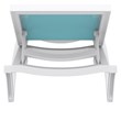 Compamia Pacific Chaise Lounge with Turquoise Sling in White Set of 2