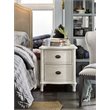 Universal Furniture Amity 2 Drawer Oak Wood Nightstand in Antiqued White Finish