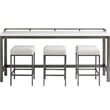 Universal Furniture Curated Essence Metal Console Table w/Stools in Bronze