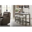 Universal Furniture Curated Essence Metal Console Table w/Stools in Bronze