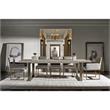 Modern Cooper Fabric Dining Arm Chair  Set of 2 in Gray with Bronze Base