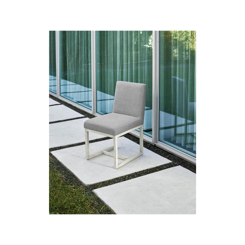 Modern Carter Upholstered Dining Side Chair Set of Two in Quartz Gray Finish