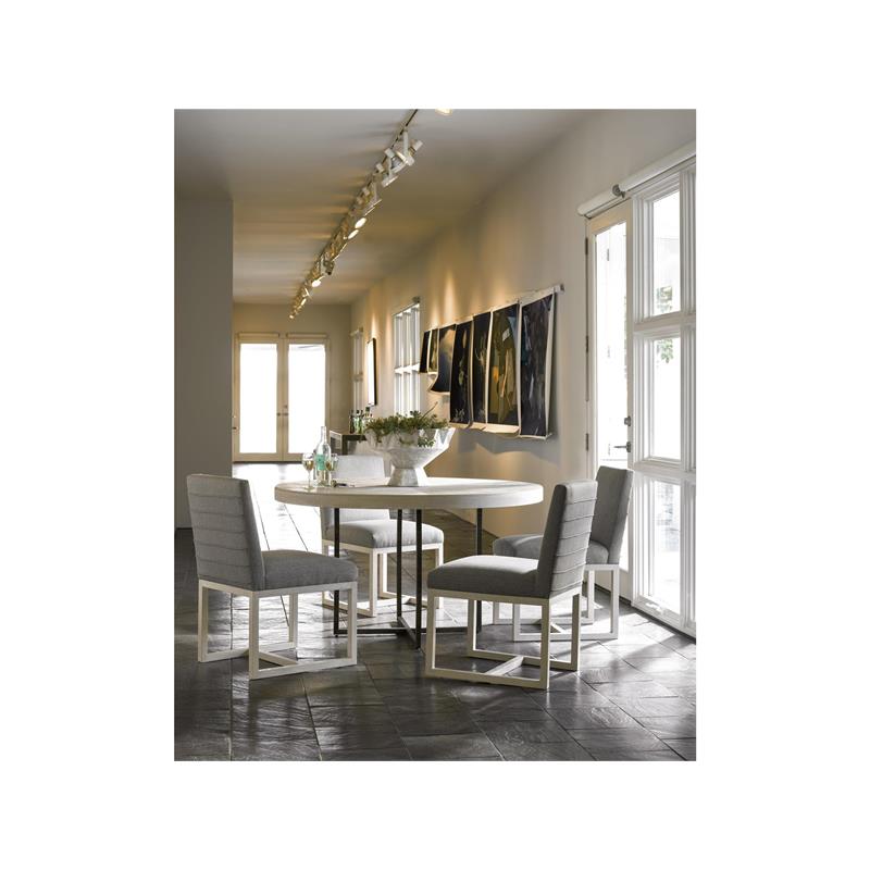 Modern Carter Upholstered Dining Side Chair Set of Two in Quartz Gray Finish