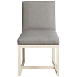 Modern Carter Upholstered Dining Side Chair Set of Two in Quartz Gray Finish