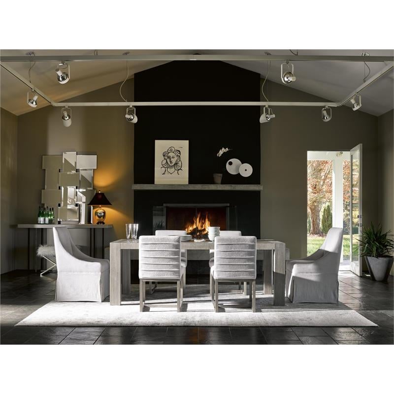 Universal Furniture Modern Carter Fabric Side Chair Set of 2 in White