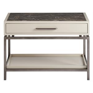 universal furniture nina magon nightstand with brown stone top and metal base