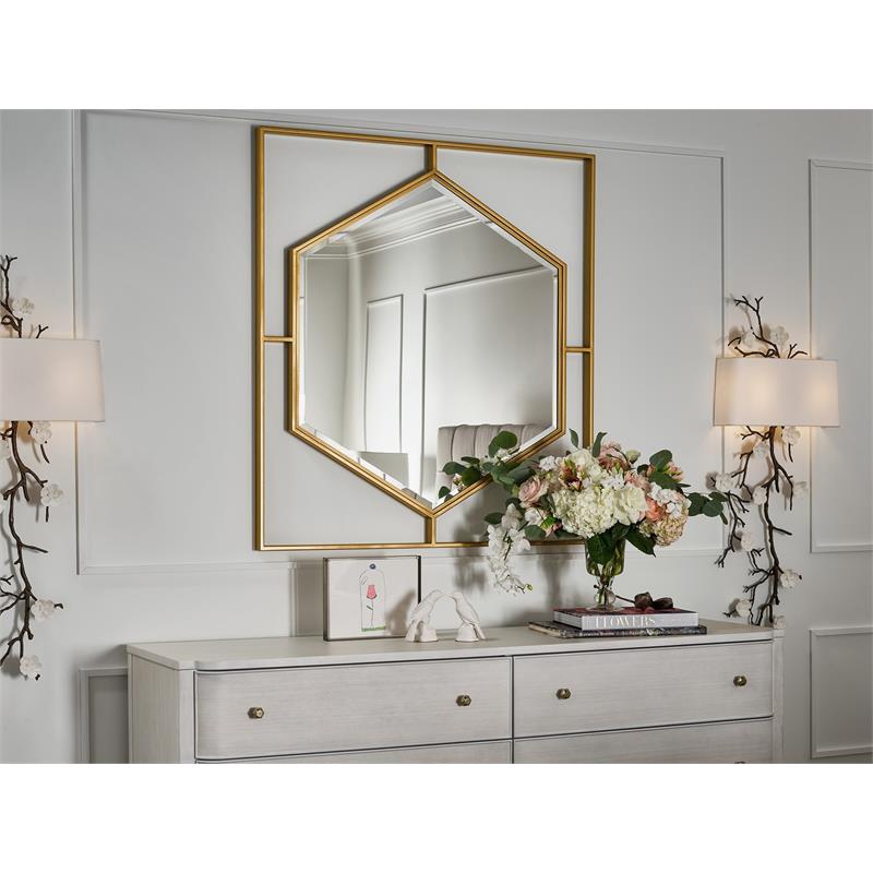 Miranda Kerr by Universal Furniture Metal Love Joy Bliss Mirror in Gold