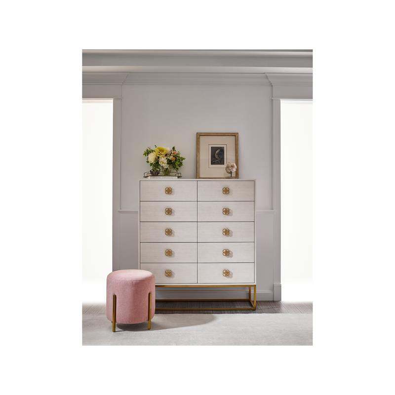 Miranda Kerr by Universal Furniture Peony Wood Ten Drawer Chest in White