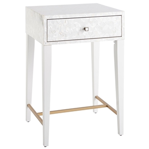 mirand kerr by universal furniture love joy bliss wood bedside table in white