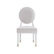 Mirand Kerr Oval Back Dining Wood Side Chair (Set of 2) in White