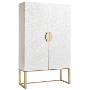 miranda kerr by universal furniture opaline wood bar cabinet in white