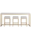 Miranda Kerr Metal Console Table in Gold Finish with White Top