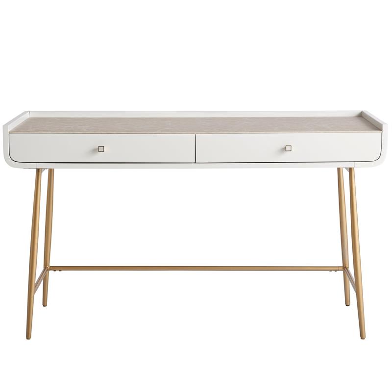 Miranda Kerr by Universal Furniture Allure Wood Vanity Desk in White