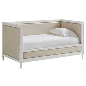 universal furniture transitional wood framed upholstered daybed