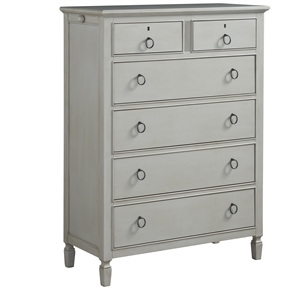 universal furniture summer hill drawer chest in french gray wood