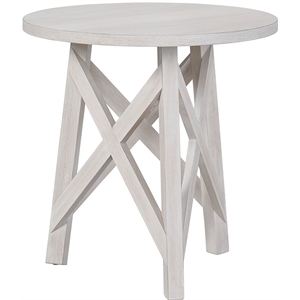 Universal Furniture Modern Farmhouse Wood Cricket Table in weathered white