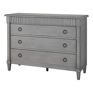 universal furniture oak wood four drawer single dresser in farmhouse gray