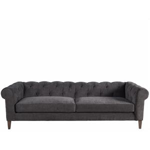 Universal Furniture Upholstered Hugh Sofa in Gray High Performance Fabric