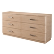 Universal Furniture Modern Nomad Nomad Six Drawer Dresser in Tan Tech Oak
