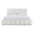 Universal Modern Nomad Upholstered Colina Queen Bed in Ivory Fabric