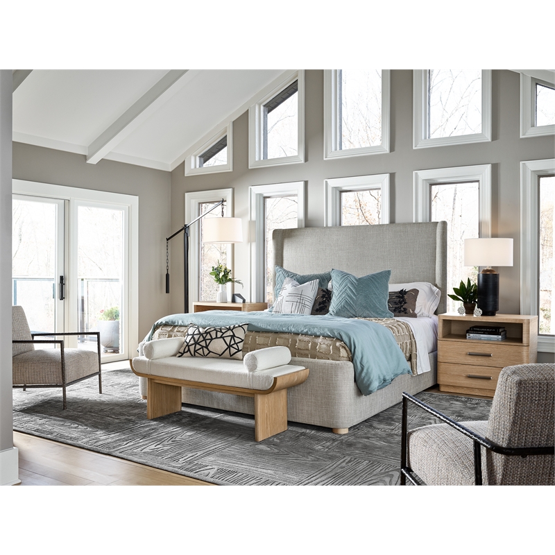 Universal Furniture Modern Nomad Upholstered Daybreak King Bed in Fabric