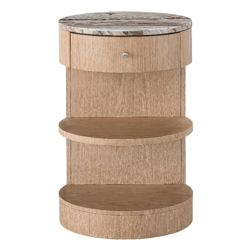 Universal Furniture Modern Nomad Breeze Nightstand in Tan Tech Oak
