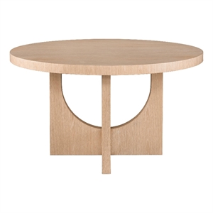 Universal Furniture Modern Nomad Callon Round Dining Table in Tan Tech Oak