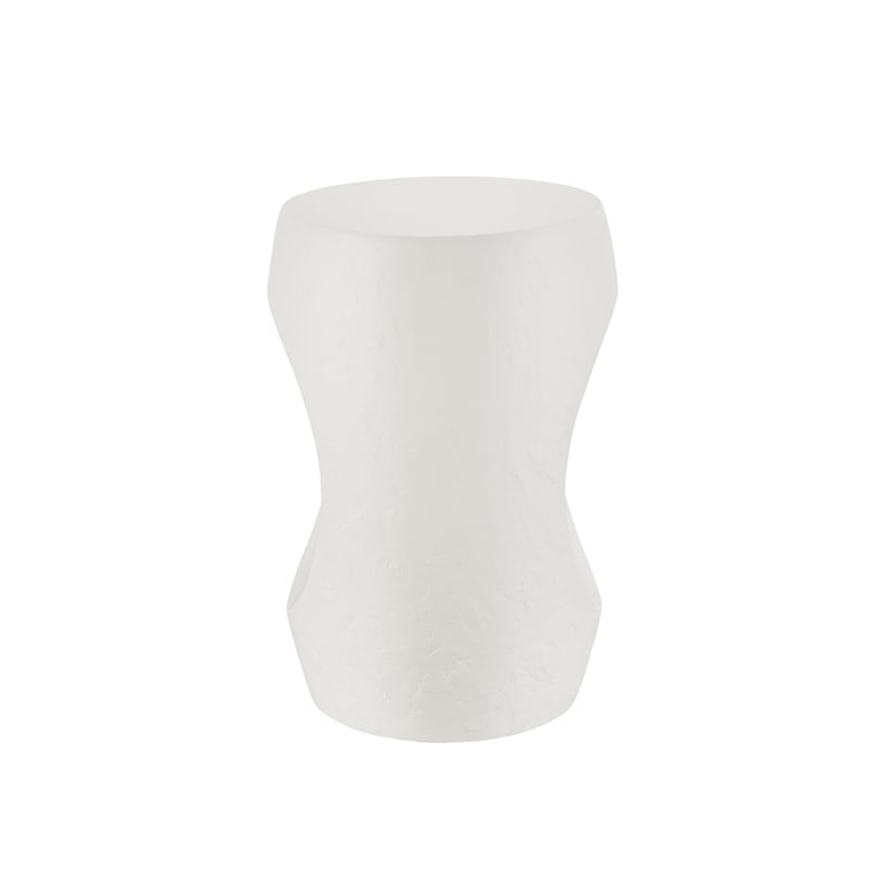 Universal Furniture Modern Nomad Canyo Accent Table in White Textured Plaster