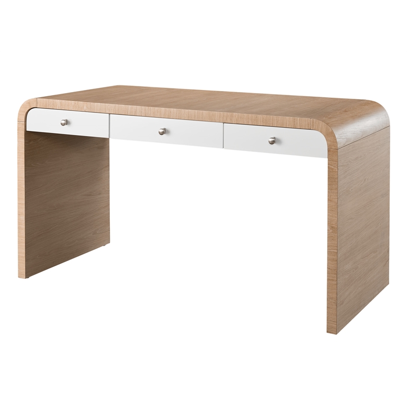 Universal Furniture Modern Nomad Desk in Tan Tech Oak