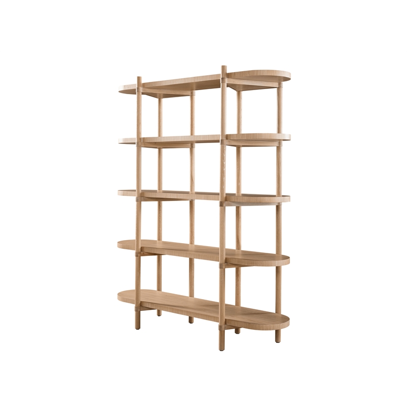 Universal Furniture Modern Nomad Etagere in Tan Tech Oak Wood