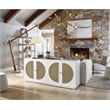 Universal Furniture Modern Nomad Four Door Credenza in Tan Tech Oak Wood