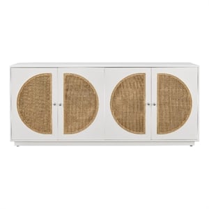 Universal Furniture Modern Nomad Four Door Credenza in Tan Tech Oak Wood